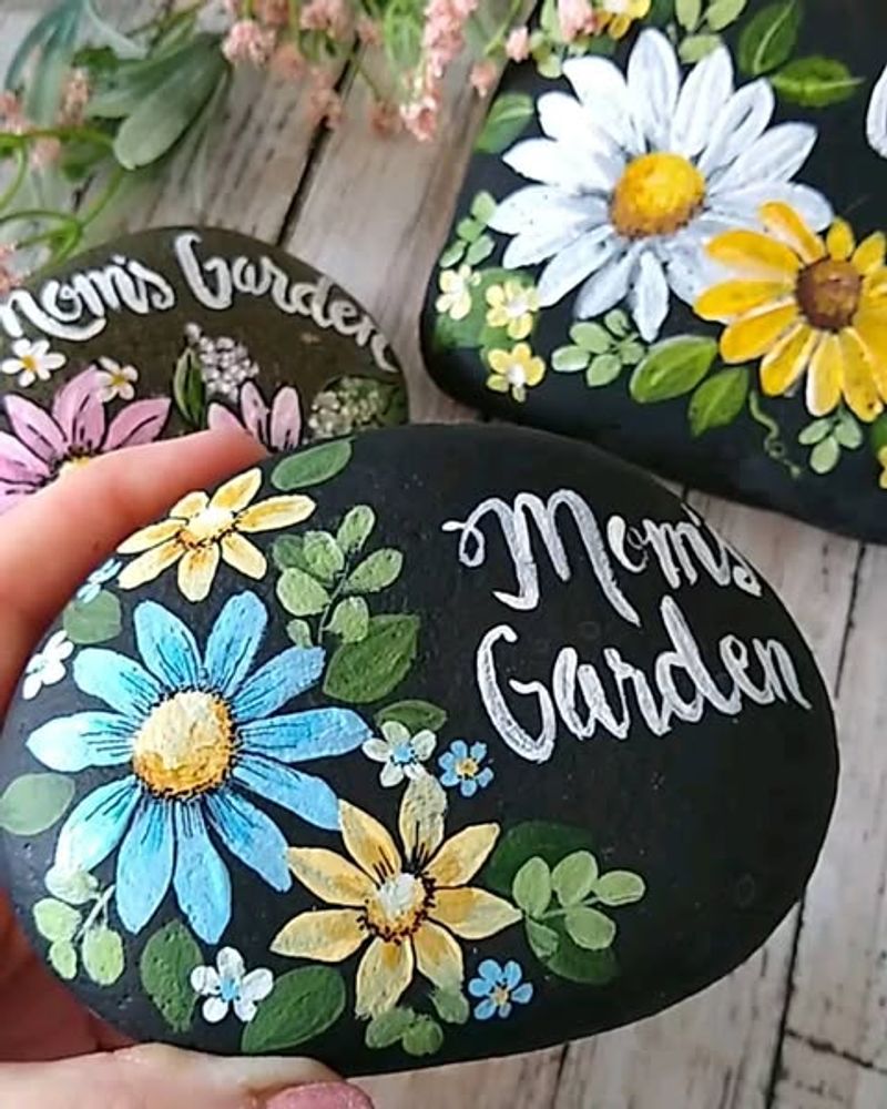 Painted Garden Stones