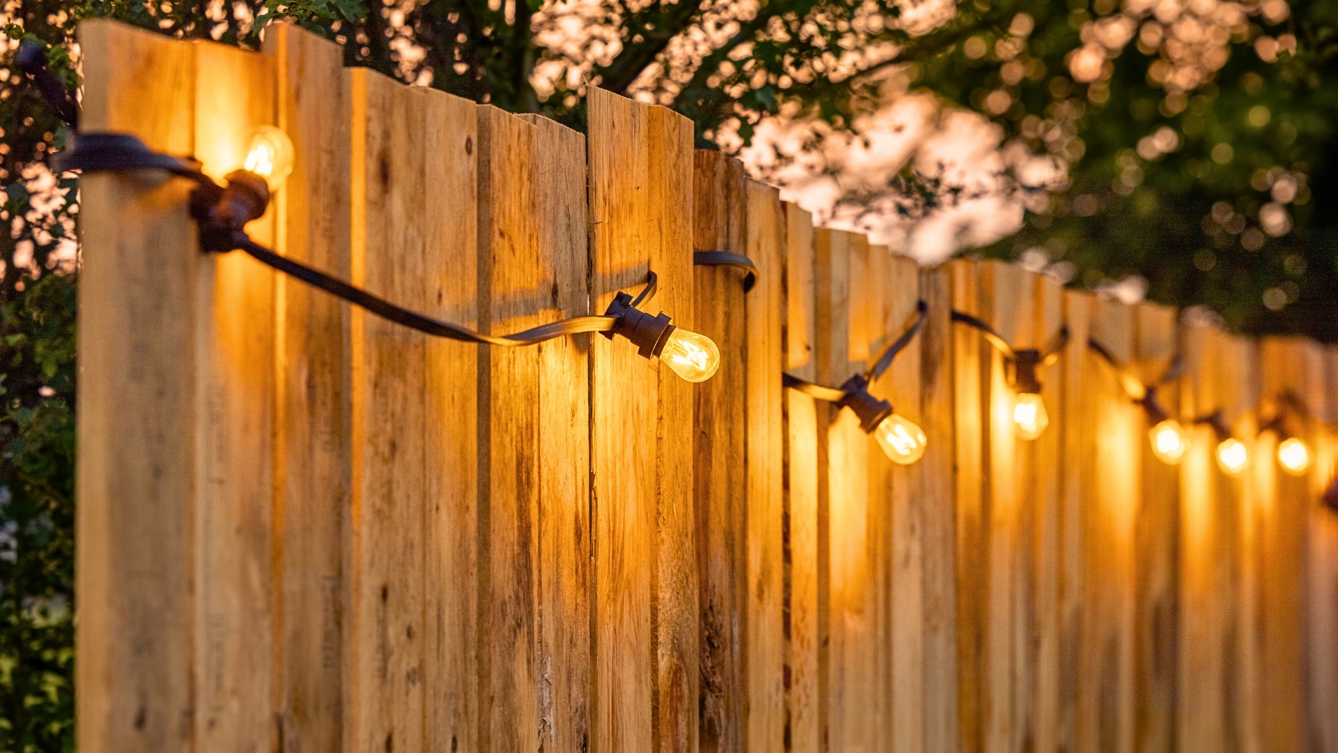 lights on fence